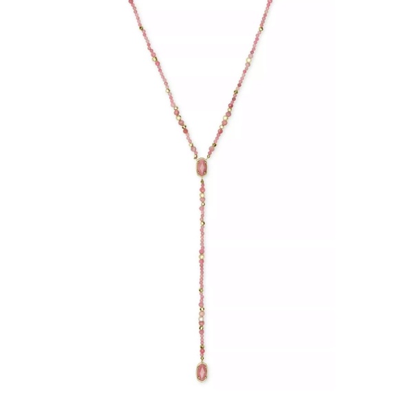 NWT KENDRA SCOTT $125 Pink Bethany Y Necklace - Picture 4 of 4